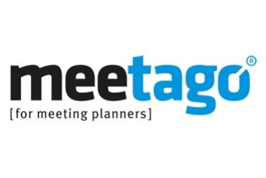 Logo of Meetago, a partner in the MICE sector (Meetings, Incentives, Conferences, and Exhibitions) of the AirPlus network.