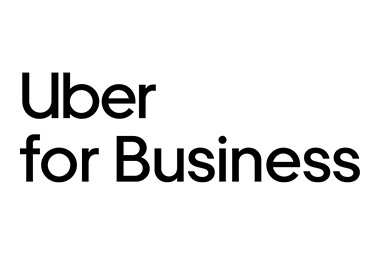Logo of Uber for Business, AirPlus partner in corporate mobility solutions.