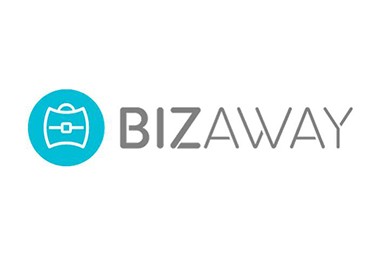 Logo of BizAway, travel management partner in the AirPlus network.